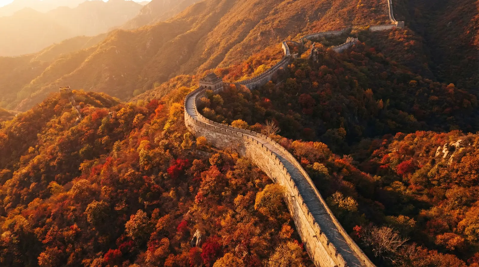 163黄页网址大全免费观看 秋日长城航拍全景